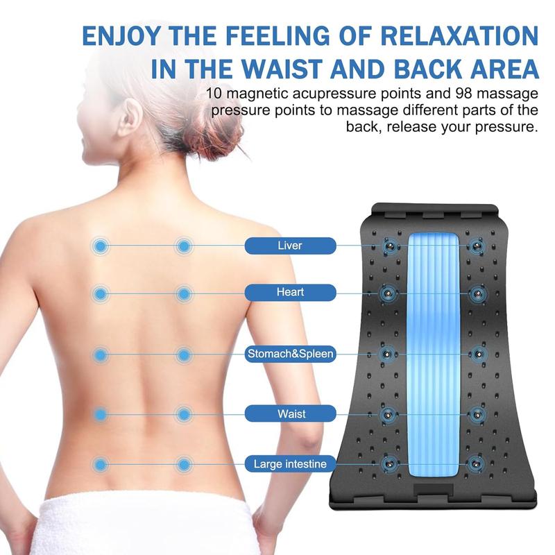 Back Stretcher, Spine Board, Multi-Level Back Massager Lumbar, Pain Relief Device for Herniated Disc, Sciatica, Scoliosis, Lower and Upper Back Stretcher Support