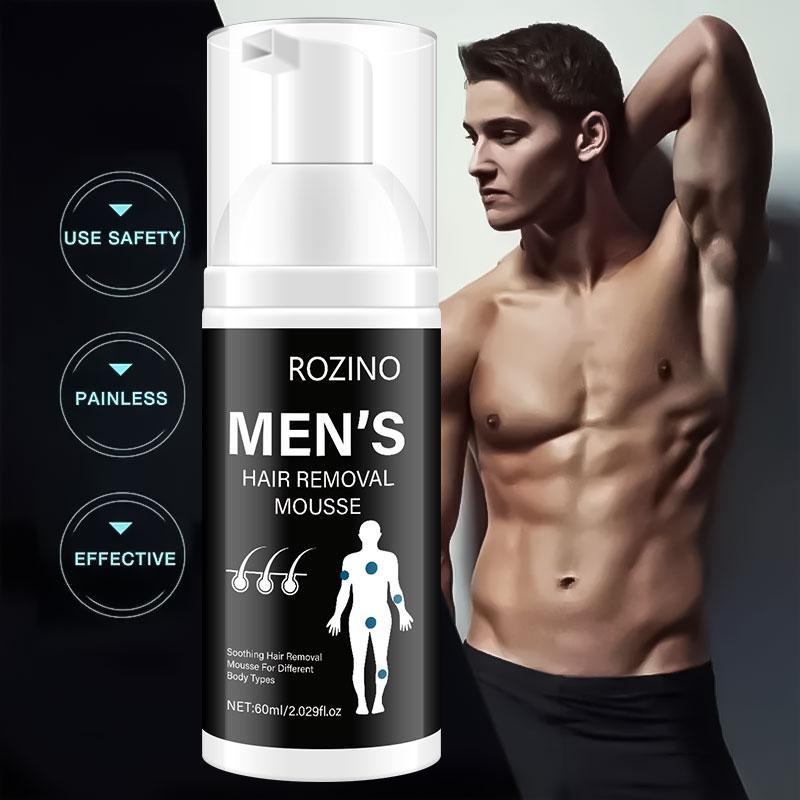 Hydrating Hair Removal Mousse for Men, Moisturizing Hair Removal Foam for Body, Soothing Hair Removal Product for Daily Use