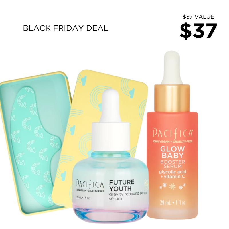 [TTS Exclusive] Pacifica Beauty Future Youth and Glow Baby Serums with Reusable Brow Mask Bundle