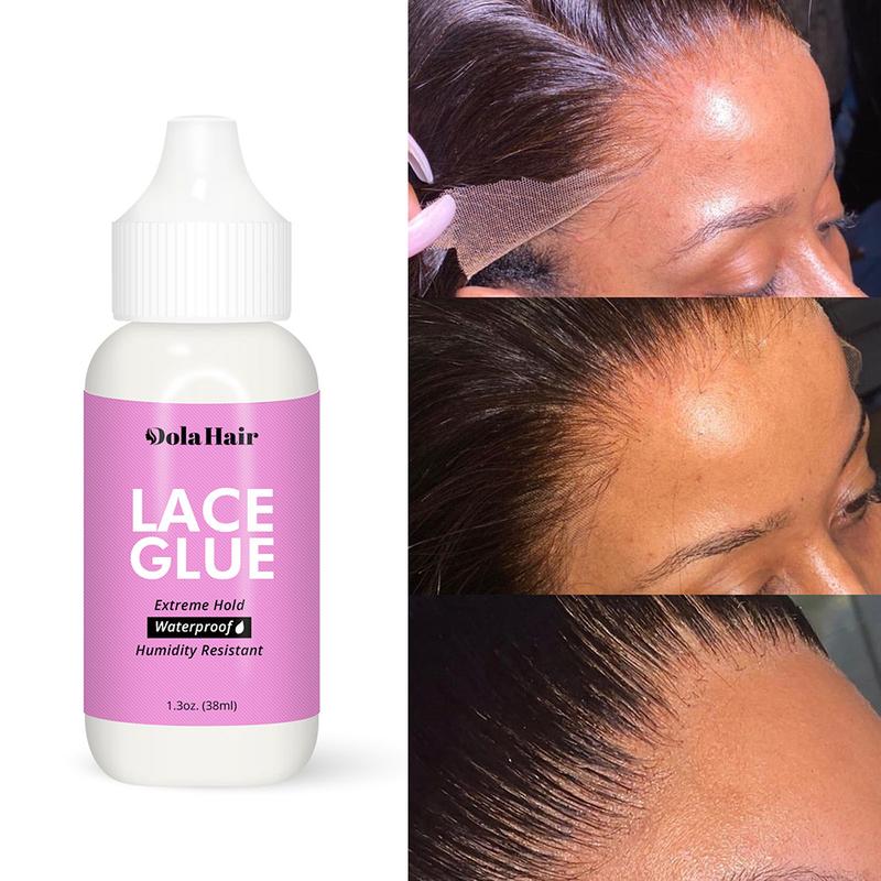 Dolahair Lace Glue Kit for Wigs Waterproof Wig Glue Strong Hold Glue Remover HD Wig Caps Melting Band Install Kit Lace Adhesive Invisible Bonding