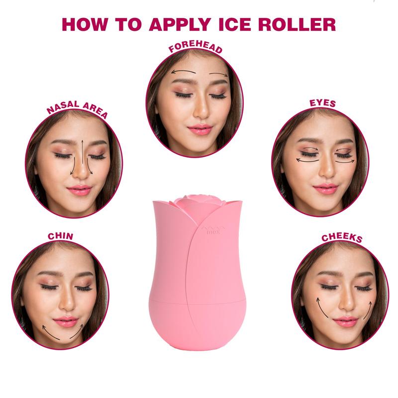 Flower Shaped Ice Roller for Face & Eye, 1 Count Reusable & Leak-proof Ice Facial Roller Mold Cube, Portable Facial Care Tools for Women