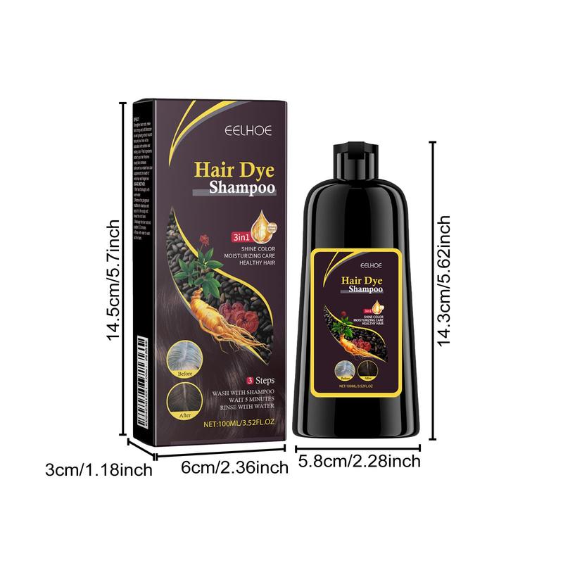 Hair Dye Shampoo, Natural Extracts Hair Dyeing Shampoo, Moisturizing Cleansing Shampoo, Nourishing Hair Care Product for Men & Women