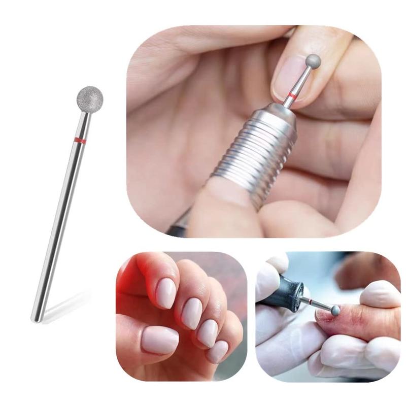 6Pcs Nail Drill Bits, Ball Head 3 32'' Cuticle Clean Nail Bit for Electric Nail File Machine, Suitable for Acrylic Manicure Pedicure Cuticle Gel Polishing, Nail Salon Supply Nail Care Set