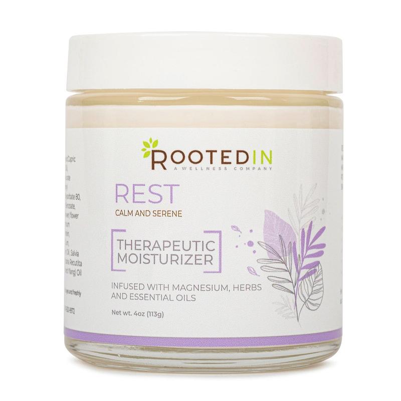 Rooted In Magnesium | Rest Cream Deep Sleep, Twitching Legs & Discomfort, High Concentration Magnesium, Safe & Effective Natural Sleep Remedy | No Morning Grogginess | Calm Cream Magnesium Lotion for Kids Body Care magnesium body Relief Cream