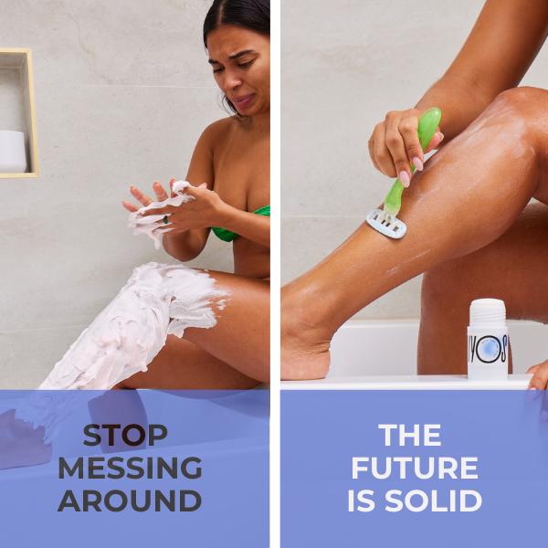 WYOS Shaving Suds Stick - Travel Size, Vegan, Cruelty-Free, No Mess, Leak-Free, Hydrating Smooth Lather, Sulfate Paraben-Free, All Skin types Comfort