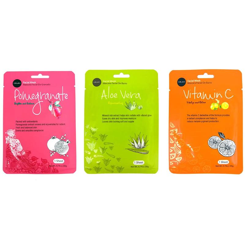 Essence Facial Sheet Face Mask Variety Set Classic Authentic Moisturizing Skincare (12-Packs) Aloe Charcoal