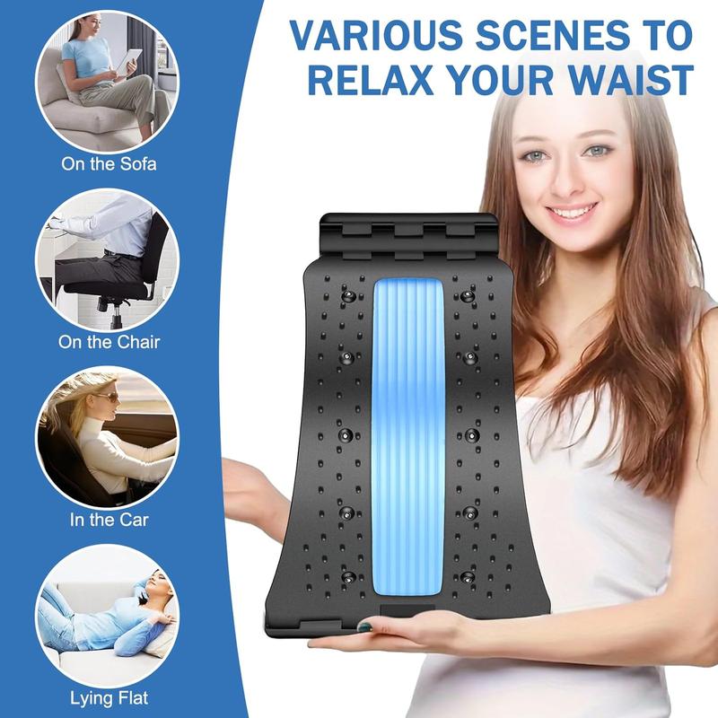 Back Stretcher, Spine Board, Multi-Level Back Massager Lumbar, Pain Relief Device for Herniated Disc, Sciatica, Scoliosis, Lower and Upper Back Stretcher Support