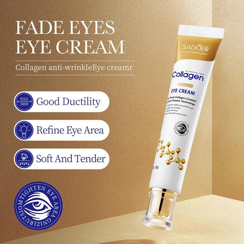 Instant Eye Bag Removal Cream Collagen Removal Wrinkles Firming Skin Fade Fine Lines Brighten Dark Circle Anti Puffiness Korean