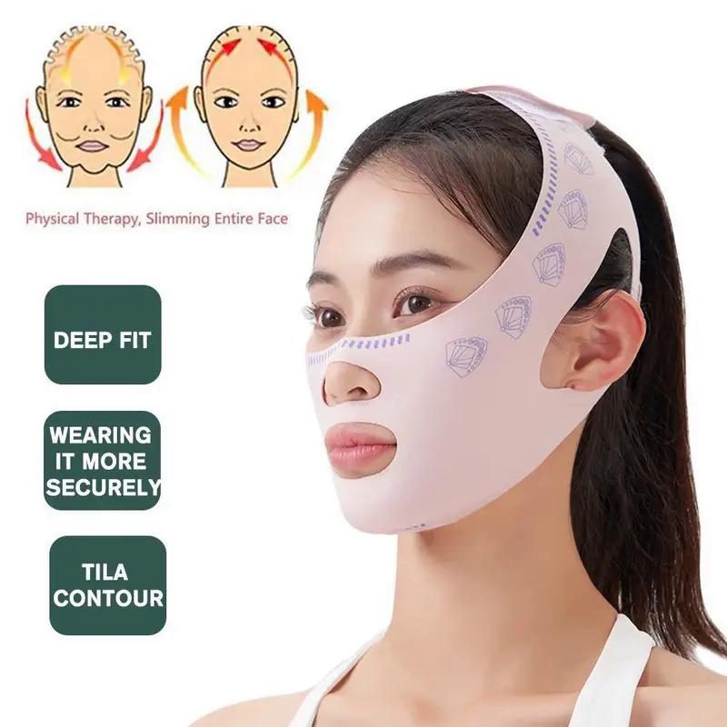 Reusable Face Slimming Bandage V Line Face Shaper Women Chin Cheek Lift Up Belt Facial Massage Strap Face Skin Care Beauty Tools