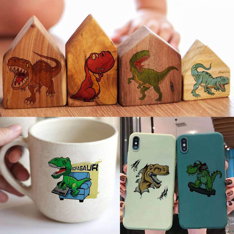 50pcs set Cartoon Dinosaur Pattern Temporary Tattoo Sticker, Animal Pattern Tattoo Stickers for Women & Men