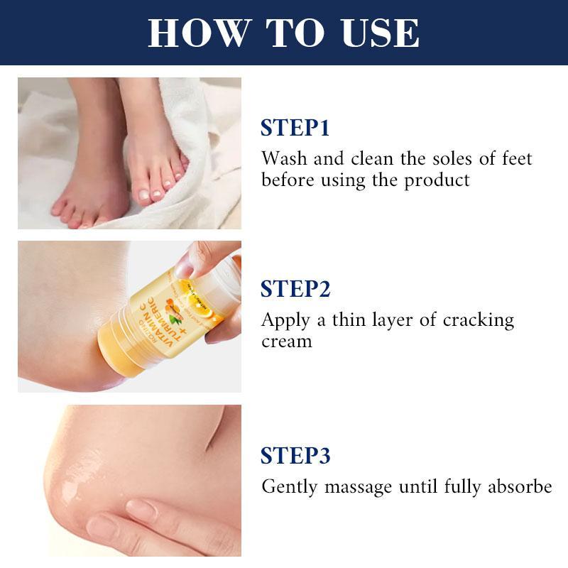 Vitamin C Turmeric Hand & Foot Cream, Deep Moisturizing Hand & Foot Care Lotion, Hand & Foot Care Product for Women & Men