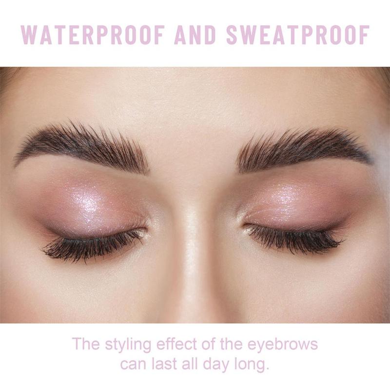 Eyebrow Wax with Brush, Transparent Waterproof Long Lasting Eyebrow Wax Pen for Feathered Fluffy Eyebrow Shaping Styling Makeup Pencil