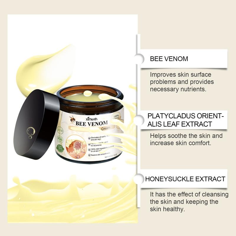 Bee Venom Skin Treatment Cream - Soft and Smooth Skin Moisturizing and Repairing Skin Care Cream