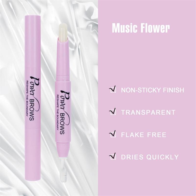 Eyebrow Wax with Brush, Transparent Waterproof Long Lasting Eyebrow Wax Pen for Feathered Fluffy Eyebrow Shaping Styling Makeup Pencil