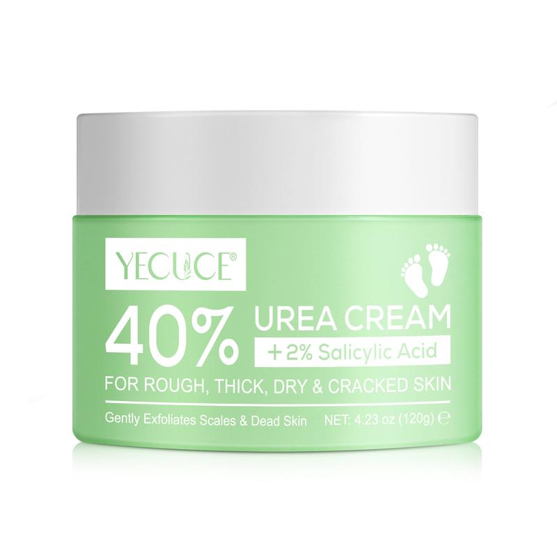 YECUCE 40% Urea Cream with 2% Salicylic Acid, Cuticle Softener, Dead Skin Callus Remover, Skin Barrier Cream For Cracked Heels, Feet, Knees, Elbows, Hands