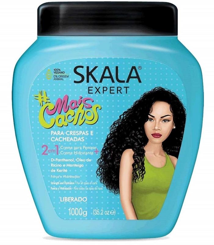 2 Pack SKALA Mais Cachos Hydrates Curls, Eliminates Frizz, For Curly Hair - 2 IN 1 Conditioning Treatment Cream and Cream To Comb 35.2oz New Conditioner Haircare