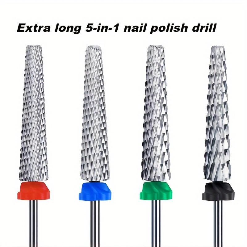 5 in 1 Nail Drill Bit, 1 Count Safety & Fast Nail Polishing Tool, Nail Art Polishing Tool, Manicure & Pedicure Tool for Home & Salon Use