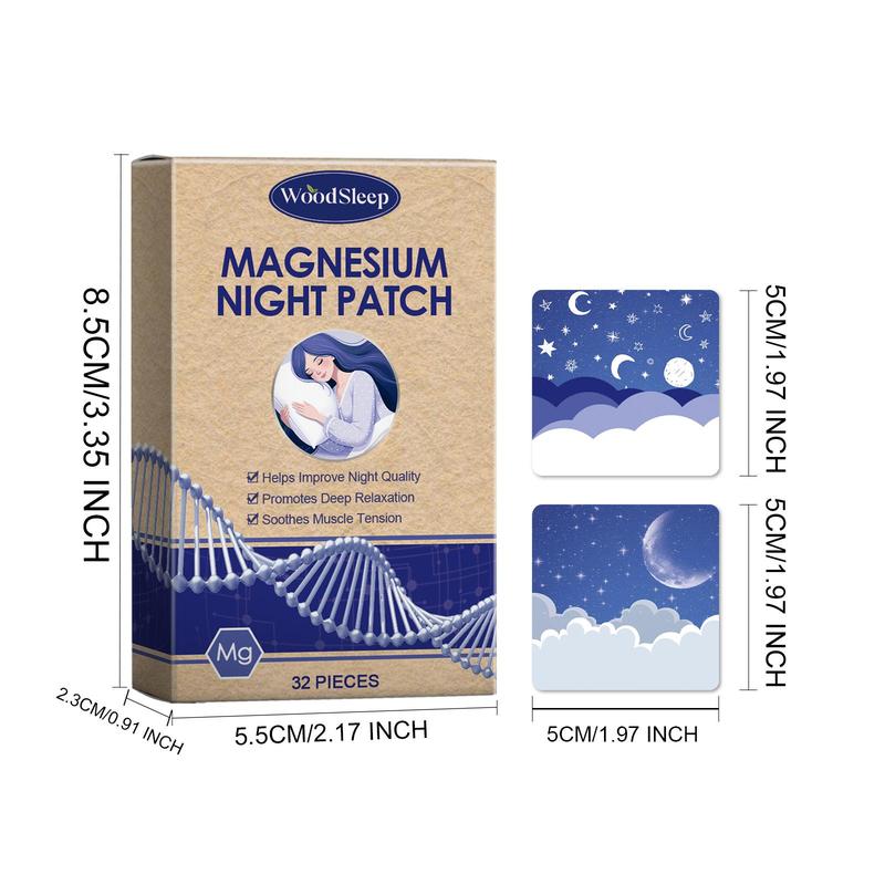 Magnesium Chloride Oil Nighttime Body Care Patch, 32pcs box Nourishing Magnesium Oil Patch, Body Skin Moisturizing Patch for Women & Men