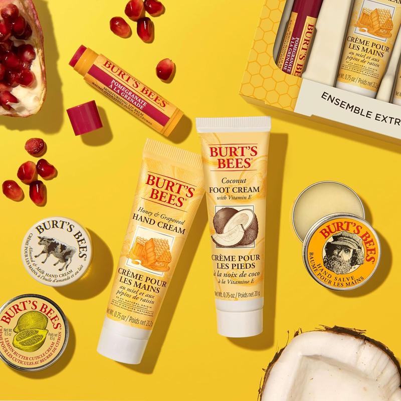 Burt's Bees Christmas Gifts, 6 Skincare Stocking Stuffers Products, Tips & Toes Set