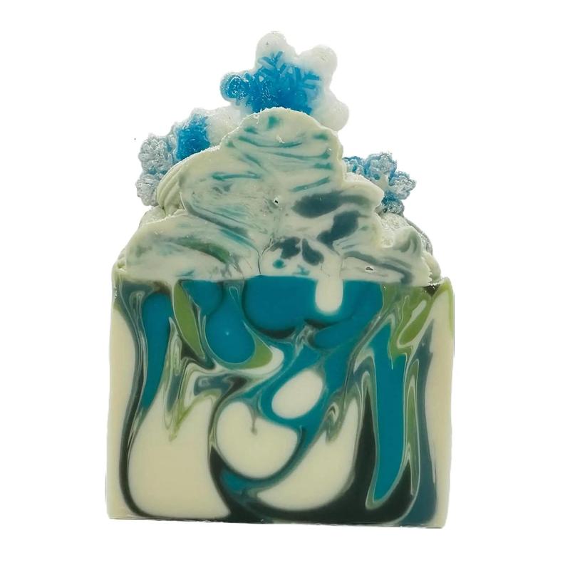 Snowflake Sparkle Novelty Soap perfect for Christmas gift giving and stocking stuffers