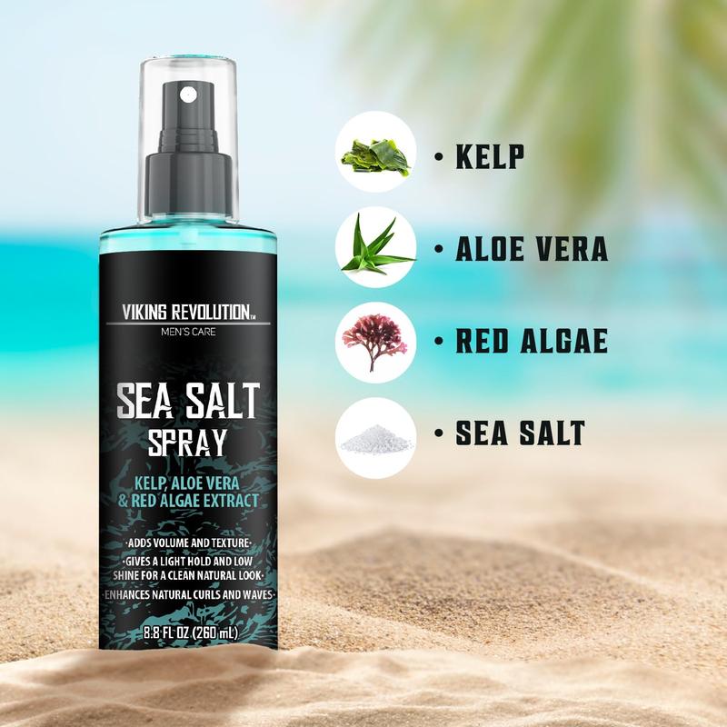 Viking Revolution Sea Salt Spray for Hair Men - Hair Texturizing Spray with Kelp, Aloe Vera and Red Algae Extract - Surf Spray to Add Volume and Texture Sea Salt Spray for Men Beach Hair Spray - 8.8Oz no brand