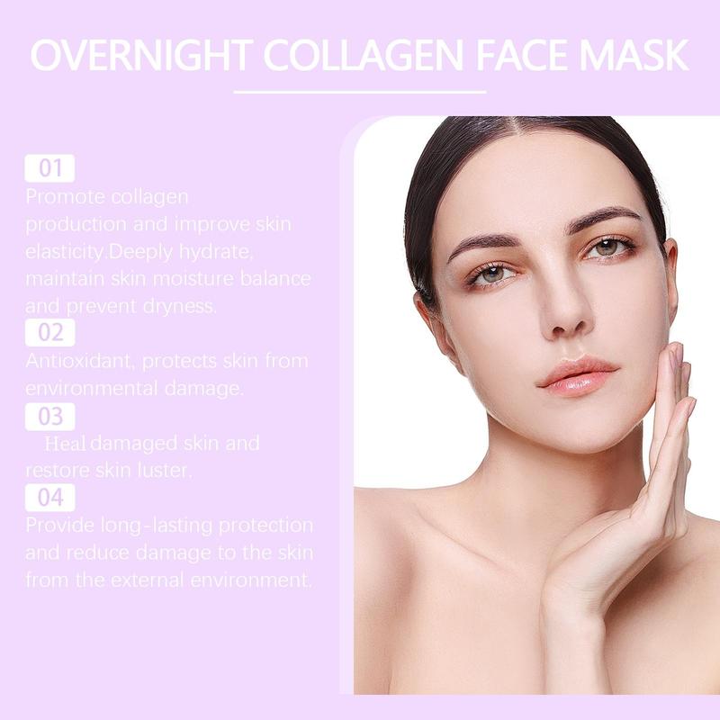 Collagen Overnight Wrapping Peel Off Facial Mask, 2 Counts set Deep Cleansing Facial Mask, Moisturizing Skin Care Mask for Women & Men