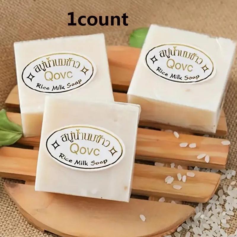 Rice Milk Soap, 1 Count Shower Cleansing Handmade Soap, Deep Cleaning Soap Bar For Face & Body, Christmas Gift