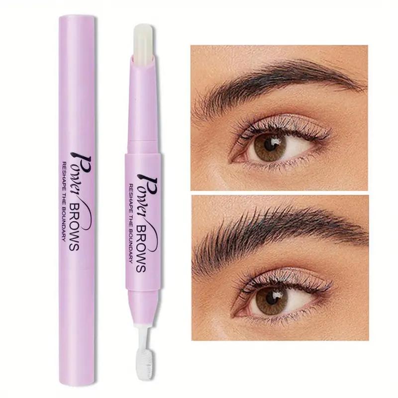 Eyebrow Wax with Brush, Transparent Waterproof Long Lasting Eyebrow Wax Pen for Feathered Fluffy Eyebrow Shaping Styling Makeup Pencil