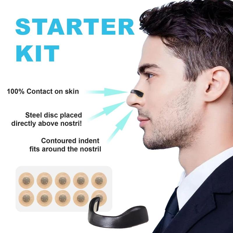 Anti-Snoring Nose Clip & Magnetic Nasal Strips Kit – Improve Breathing, Enhance Sports Performance and Sleep Quality