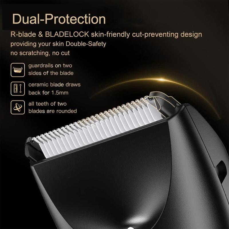 Electric Hair Trimmer Kit, Rechargeable Hair Clipper with Lcd Display, Waterproof Body Hair Trimmer for Men, Men's Grooming Kit for Gifts, Clippers,  Clippers for Men