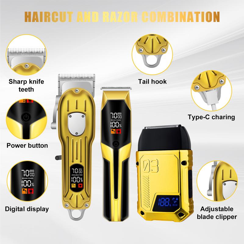 Electric Hair Clippers Haircut Kits for Barber,  Men Electric Shavers Razor & Beard Trimmer Hair Trimmer, Hair Clipper Set Gifts for Men