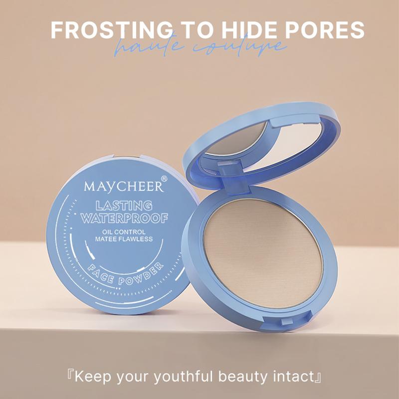 MAYCHEER Beauty Powder Cake for Long-Lasting Makeup Hold , Waterproof, Oil Control, Natural Look - Suitable for All Skin Types - Cosmetic