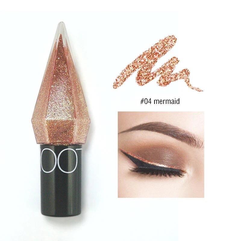 Shiny Eye Liners Pigment Silver Rose Gold Color Liquid Glitter eyeshadow Professional Eyeliner Beauty Cosmetics Makeup for Women Lipliner