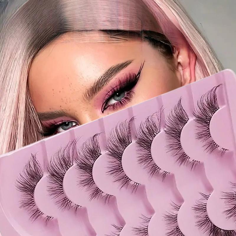 Fluffy False Lash Cluster Kit, Wispy Fox Eye Look Faux Cluster Lashes Extensions, Volumized False Eyelashes for Women & Girls Eye Makeup Enhancement, Fall Gift, Shop Tiktok Shop, Christmas Gift