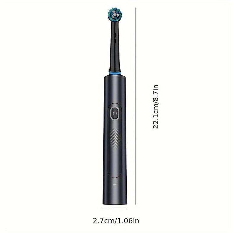 Electric Toothbrush, 1 Box Rechargeable Rotating Electric Toothbrush with 8 Counts Brush Head & Travel Case, Oral Care Product for Adults