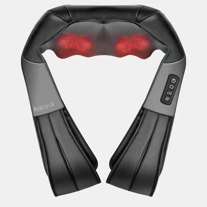 Neck Shoulder Back Massager with Heat - Shiatsu Massager Adjustable Relaxing Gift Plug-in Comfort neck black massage devices Daily Lightweight