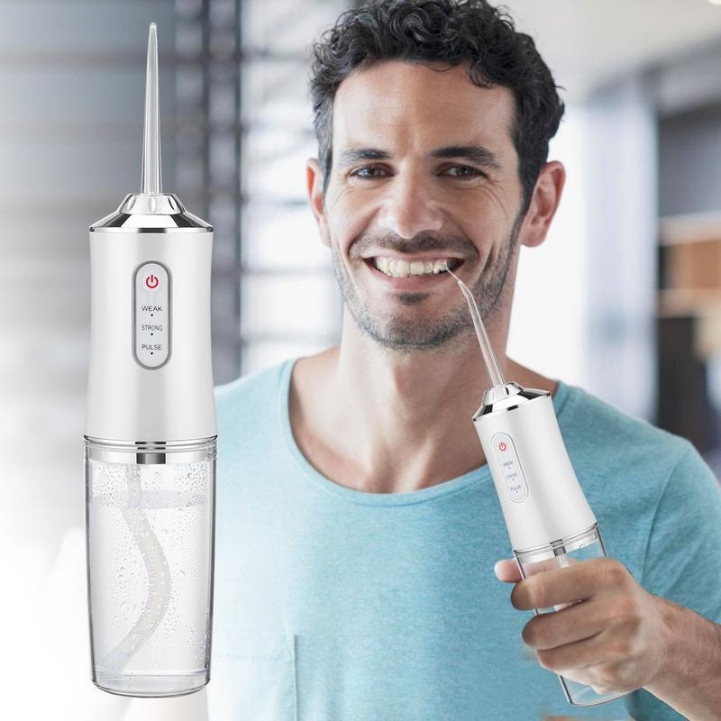 Water Flosser Toothpick - 4 Sprays 3 ModesPortable Cordless Water Flosser for Teeth Cleaning, Waterproof Oral RinseRechargeableSuitable for TravelHome, Gums, Braces CareThree Colors.Christmas Gifts