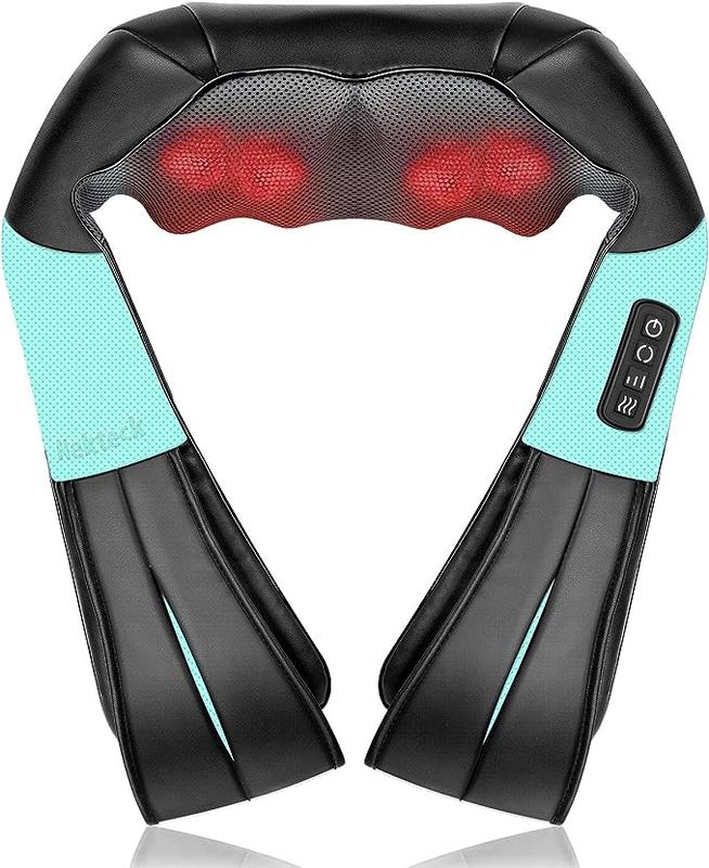 Neck Shoulder Back Massager with Heat - Shiatsu Massager Adjustable Relaxing Gift Plug-in Comfort neck black massage devices Daily Lightweight