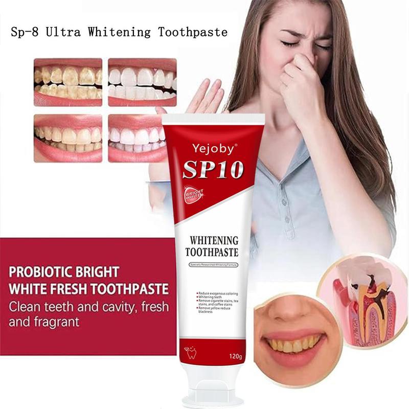 [Upgraded Version] SP-10 whitening Toothpaste, Super sp10 brightening Oral probiotic, sp 10 Bright White Toothpaste for Stain Removing, Fresh Breath & Teeth Health  Whitening Solution Effect is better than SP-7 and SP-8,SP-6 SP-4 sp-6 sp8 sp6 sp4 SP-10