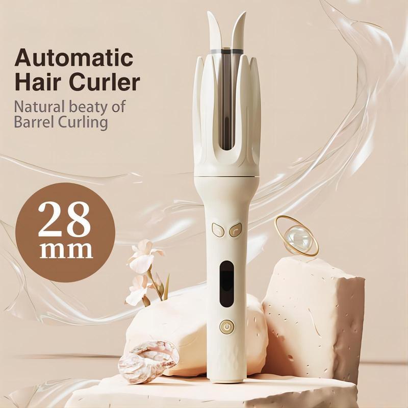 Automatic Hair Curling Iron, 28mm Hair Curler, Negative Ion Automatic Hair Hair Curl Wand, 4 Modes Temperatures