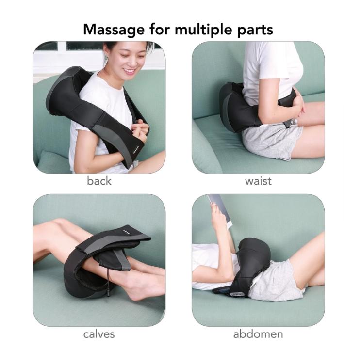 Shiatsu Neck Shoulder Massager Electric Back Massage with Kneading Massage for Shoulder, Legs, Use in Office and Home