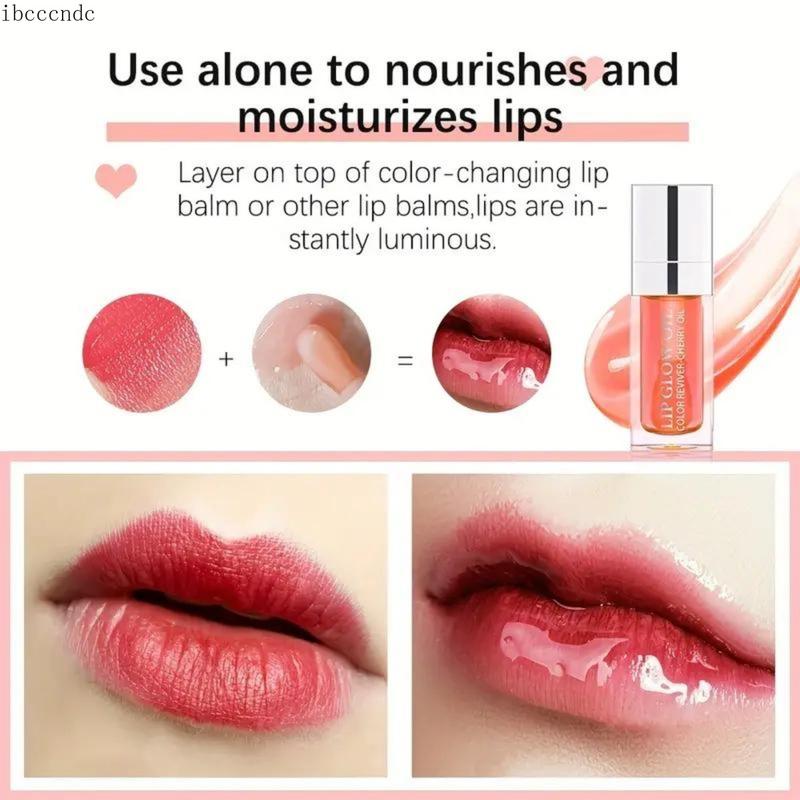 Translucent Lip Balm Lipstick Moisturizing Lip Gloss Transparent Pout Lip Gloss Daily Care Lip Oil