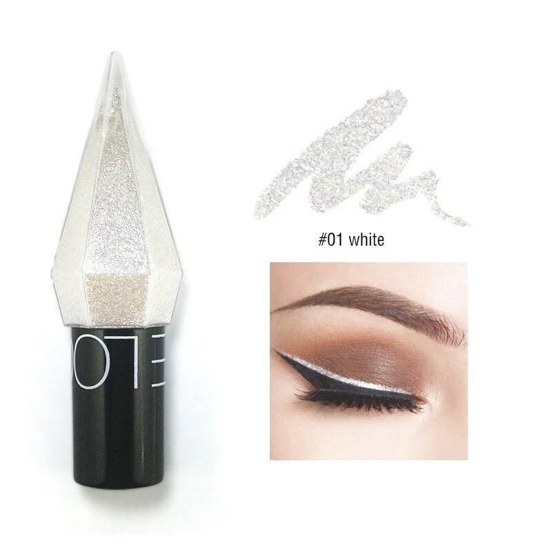 Shiny Eye Liners Pigment Silver Rose Gold Color Liquid Glitter eyeshadow Professional Eyeliner Beauty Cosmetics Makeup for Women Lipliner