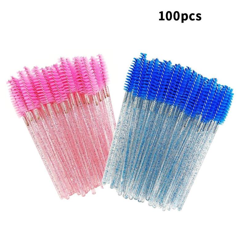 Random Color Spiral Eyelash Curling Brushes, 100pcs set Disposable Mascara Brushes, Eyelash Spoolie Brushes, Makeup Tools For Women