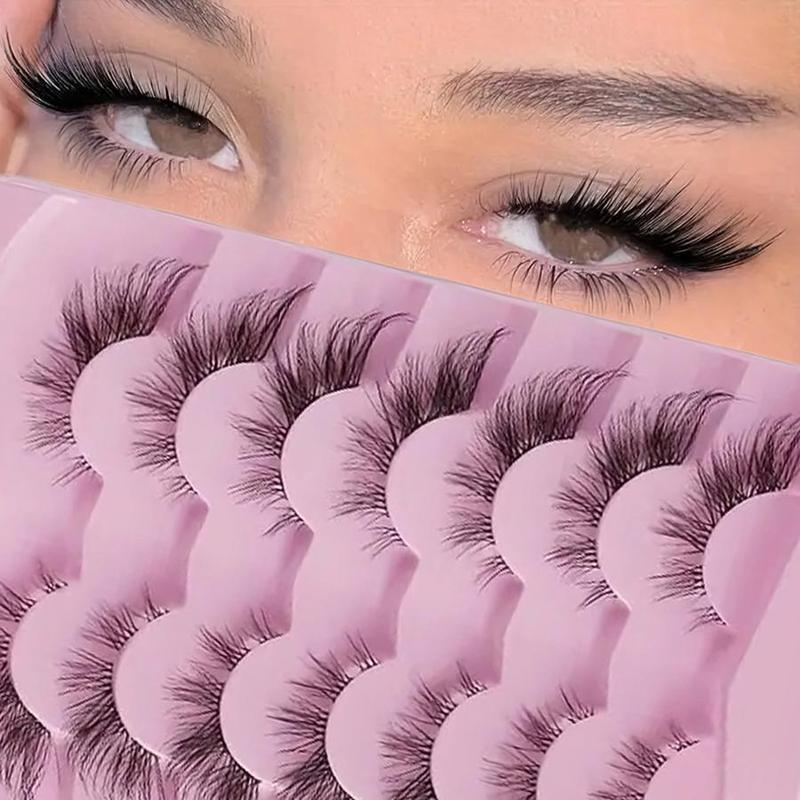 Fluffy False Lash Cluster Kit, Wispy Fox Eye Look Faux Cluster Lashes Extensions, Volumized False Eyelashes for Women & Girls Eye Makeup Enhancement, Fall Gift, Shop Tiktok Shop, Christmas Gift