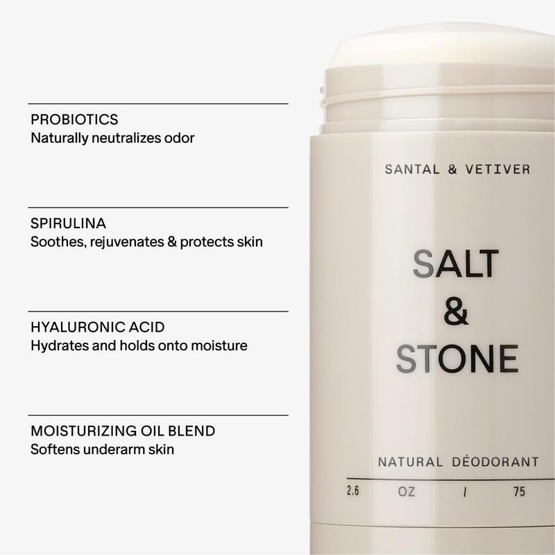 SALT & STONE Natural Deodorant, Aluminum Free with Seaweed Extracts, Shea Butter & Probiotics perfumes for women body mist Scent Body Care Fragrances