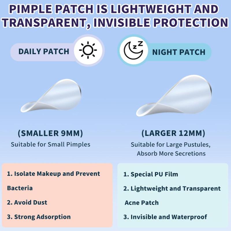 Transparent Round Hydrocolloid Acne Cover Patch, 880pcs box Day & Night Use Acne Patches, Skin Care Product for Women & Men