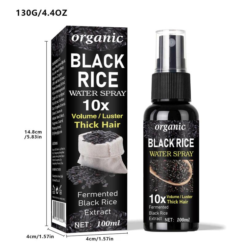 Summer Organic Black Rice Water Spray, Hair Care Product Helps Improve Hair Quality, Black Rice Extract Hair Spray, Hair Treatment Oil for Women & Men