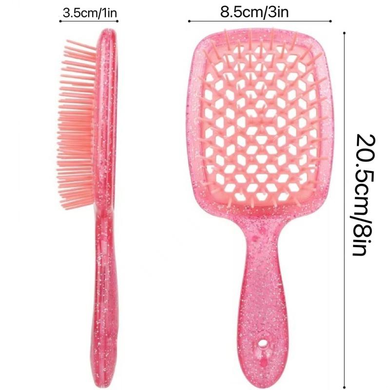 Detangling Hair Brush, For Pain-Free Brushing on All Wet or Dry Hair Types, Durable Anti-Static Bristles, Lightweight Handle, Vented Hair Brush,Scalp Massage Comb,Curly Hair,Hair Brush Haircare，Heatless Elastic Smooth Hairbrush  (Pink)