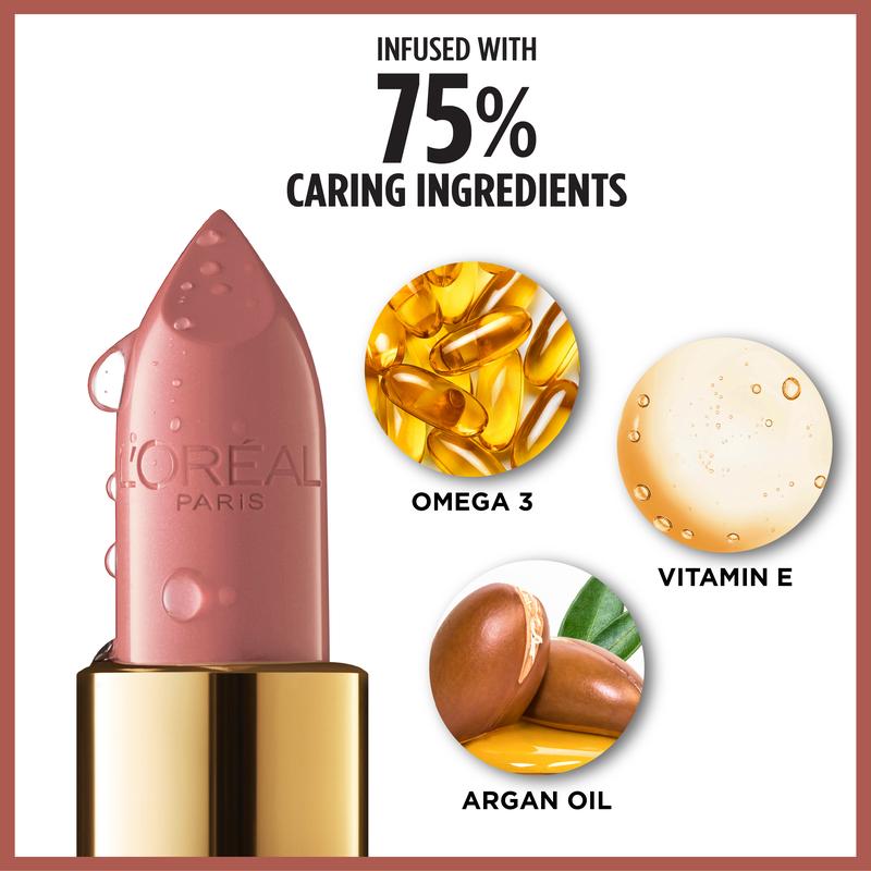 L'Oreal Paris Colour Riche Satin Lipstick for Moisturized Lips, Lip Makeup with Argan Oil and Vitamin E